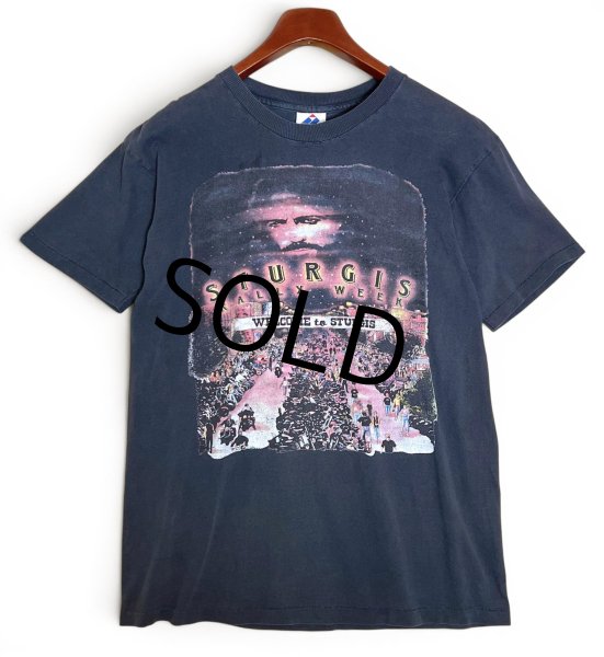 画像1: 【90's】【ビンテージ】【USA製】【STURGIS RALLY WEEK】グレー【バイクTシャツ】【両面プリント】【サイズM】 (1)