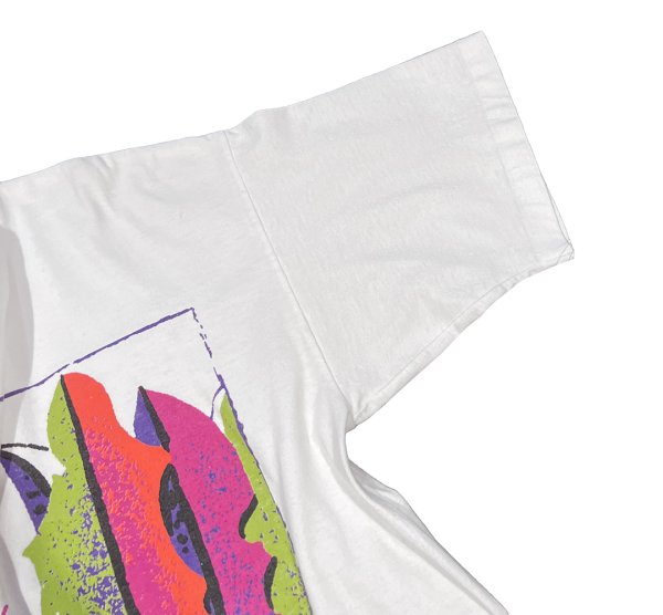 画像5: 【90's】ビンテージ【BODY FORCE】【クロップドTシャツ】白【ボタニカル柄】観葉植物【レディース古着】プリント【Mサイズ程度】 (5)