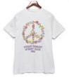 画像1: 【90's】【ビンテージ】【Haight Ashbury Street Faire】ヘイトアシュベリー【Tシャツ】白【花】【ピースマーク】シングルステッチ【Mサイズ程度】 (1)