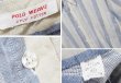 画像2: ビンテージ【POLO WEAVE】【ベージュ×青ストライプ】【半袖シャツ】BDシャツ【ボタンダウン】【サイズXL】 (2)