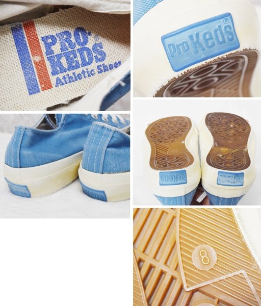 画像3: 【80's~】【ビンテージ】【PRO-Keds】【プロケッズ】ロイヤル・ロー【水色】【ローカット】【キャンバススニーカー】【US8】  (3)