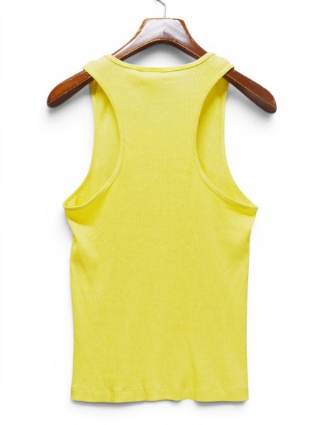画像3: 【デッドストック】【90's】ビンテージ【USA製】アディダス【adidas】【イエロー】黄色【リブタンクトップ】】【M】  (3)