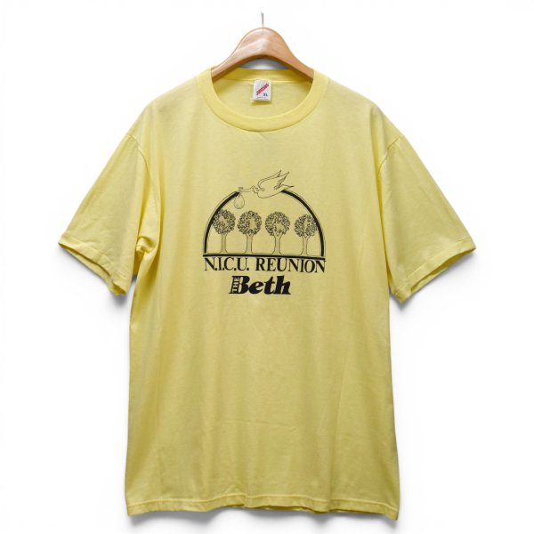 画像1: 【90's】【ビンテージ】【USA製】【JERZEES】【N.I.C.U.】イエロー【リユニオン】【Tシャツ】【XL】  (1)