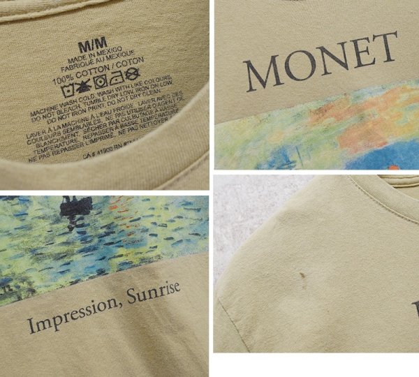 画像3: 【MONET】【モネ】【印象・日の出】Impression, Sunrise【アート系】【Tシャツ】【M】  (3)