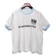画像1: 【80's】USA製【ビンテージ】【R-M PAINTS】【企業Tシャツ】白ｘ水色【リンガーTシャツ】【Lサイズ程度】  (1)