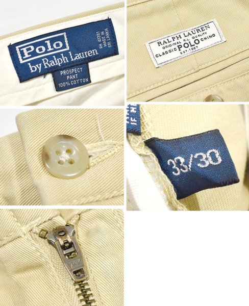 画像2: ビンテージ【ラルフローレン】【Ralph Lauren】【PROSPECT PANT】プロスペクトパンツ【チノパン】【ライトイエロー】【33×30】 (2)