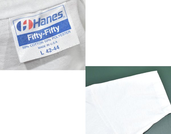 画像2: 【90's】【USA製】ビンテージ【Hanes】ヘインズ【Fifty-Fifty】【Tour of Red Bank】白【サイクリング】自転車【Tシャツ】シングルステッチ【サイズL】 (2)