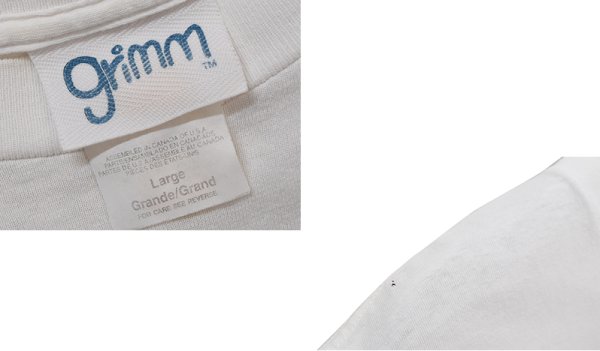 画像3: 【90's】ビンテージ【Grimm】動物実験反対【against animal testing】【犬と猫】白【Tシャツ】【L】  (3)