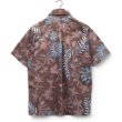 画像4: 【70's】【USA製】【ビンテージ】【レインスプーナー】【reyn spooner】【プルオーバー】【茶色×水色×ピンク花柄総柄】【半袖シャツ】アロハシャツ【M】  (4)