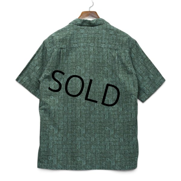 画像4: 【00's】ビンテージ【L.L.Bean】エルエルビーン【緑系模様】【総柄】【半袖シャツ】【M】  (4)