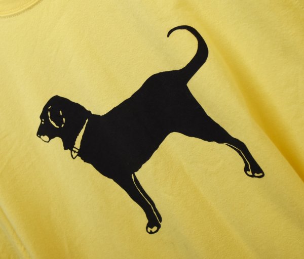 画像3: 【未使用】【The Black Dog】ブラックドッグ【犬プリント】【黄色】【Tシャツ】【L】  (3)
