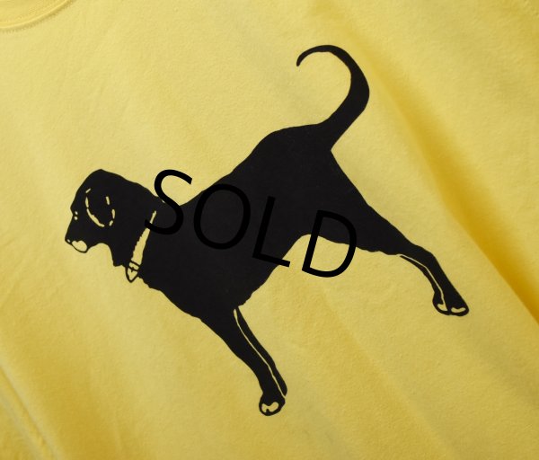 画像3: 【未使用】【The Black Dog】ブラックドッグ【犬プリント】【黄色】【Tシャツ】【L】  (3)