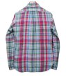 画像3: 【ラルフローレン】【Ralph Lauren】ビンテージ【Custom Fit】【赤×緑×白チェック柄】【リネン】【ボタンダウンシャツ】【サイズS】 (3)