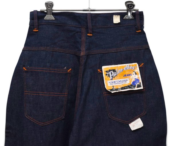 画像6: 【デッドストック】【50's】【Palm-ettes】【デニムランチパンツ】【TALONジッパー】【W26】【ビンテージ】 レディース古着  (6)