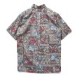 画像3: 限定【90's】ビンテージ【Rayn Spooner】リミテッドエディション【レインスプーナー】【花柄】【人物柄】【MELE KALIKIMAKA】【プルオーバー】【ボタンダウン】アロハシャツ【半袖シャツ】茶色【M】  (3)