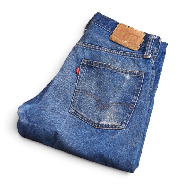 画像1: 【70's】ビンテージ【USA製】【リーバイス】【Levi's】【505】６６後期【デニムパンツ】ブルーデニム【W31 L32】  (1)