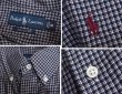 画像2: 90's~【ラルフローレン】【Ralph Lauren】【ボタンダウンシャツ】コットンシャツ【紺×白×赤チェック】【M】   (2)