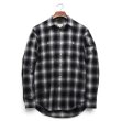 画像1: 【CLUB MONACO】【クラブモナコ】【長袖シャツ】長袖チェックシャツ【黒×白チェック】シャドーチェック ネルシャツ【サイズS】オンブレシャツ   (1)