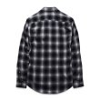 画像3: 【CLUB MONACO】【クラブモナコ】【長袖シャツ】長袖チェックシャツ【黒×白チェック】シャドーチェック ネルシャツ【サイズS】オンブレシャツ   (3)