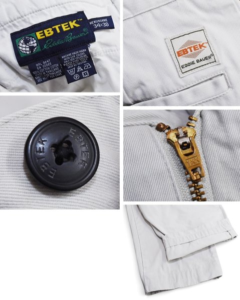画像3: 【90's】ビンテージ【エディーバウアー】【Eddie Bauer】【EBTEK】【コットンパンツ】【ベージュ】【34×30】 (3)