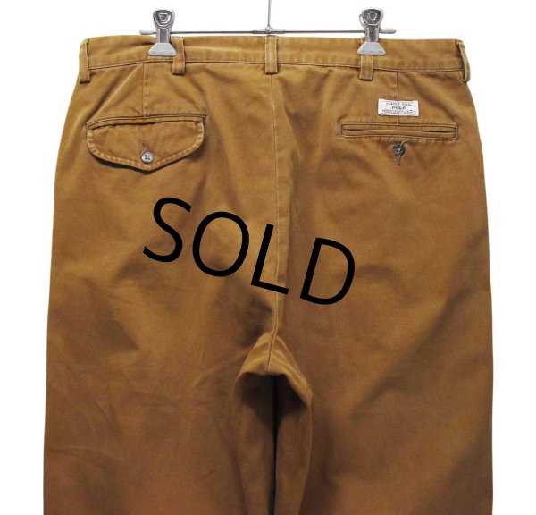 画像5: 【90's】【メキシコ製】【ラルフローレン】【Polo Ralph Lauren】HAMMOND PANT【ハモンドパンツ】【2タック】【チノパンツ】【ブラウン】コットンパンツ【34×34】 (5)