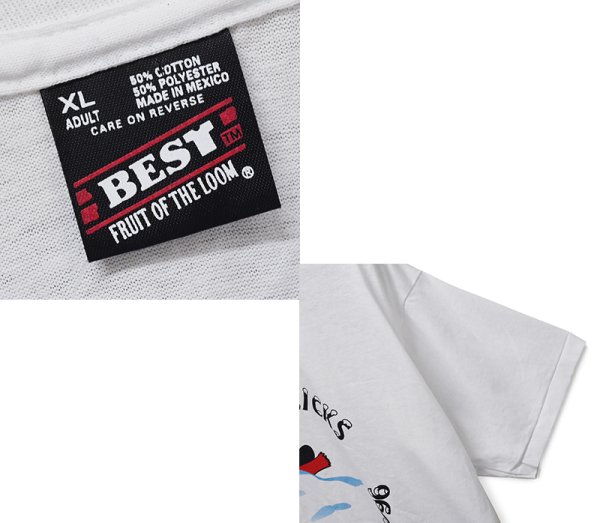 画像2: 【ほぼ未使用】【90's】【USA製】【ビンテージ】【フルーツオブザルーム】【FRUIT OF THE LOOM】【BEST】【I TOOK MY LICKS IN THE BLIZZARD OF 1996】【雪】シングルステッチ【Tシャツ】【サイズXL】 (2)