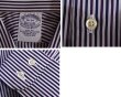 画像2: 【USA製】ビンテージ【ブルックスブラザーズ】【Brooks Brothers】【白×紫×紺ストライプ】【長袖シャツ】【16-34】  (2)