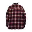 画像3: 【HOBBS CREEK】ボブスクリーク【赤×黒×グレーシャドーチェック】オンブレシャツ【ボタンダウン】【長袖シャツ】【XL】  (3)