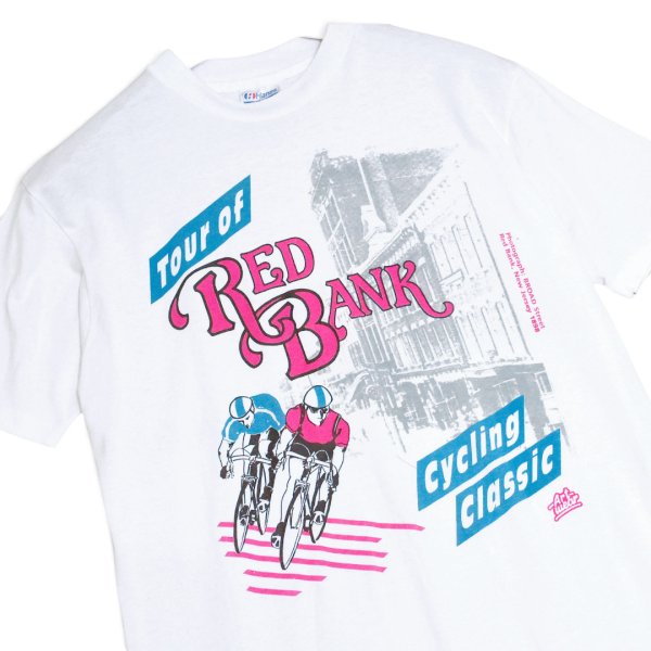 画像1: 【90's】【USA製】ビンテージ【Hanes】ヘインズ【Fifty-Fifty】【Tour of Red Bank】白【サイクリング】自転車【Tシャツ】シングルステッチ【サイズL】 (1)