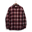 画像1: 【HOBBS CREEK】ボブスクリーク【赤×黒×グレーシャドーチェック】オンブレシャツ【ボタンダウン】【長袖シャツ】【XL】  (1)