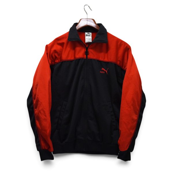 画像1: デッドストック【90’s】ビンテージ【プーマ】【PUMA】【赤×黒】【トラックジャケット】ジャージ【サイズS】  (1)