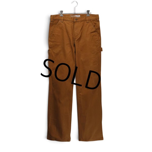 画像1: ビンテージ【カーハート】【Carhartt】【ブラウン】【ダック】ストレッチ【ペインターパンツ】【RUGGED FLEX】【RELAXED FIT】【32×32】  (1)