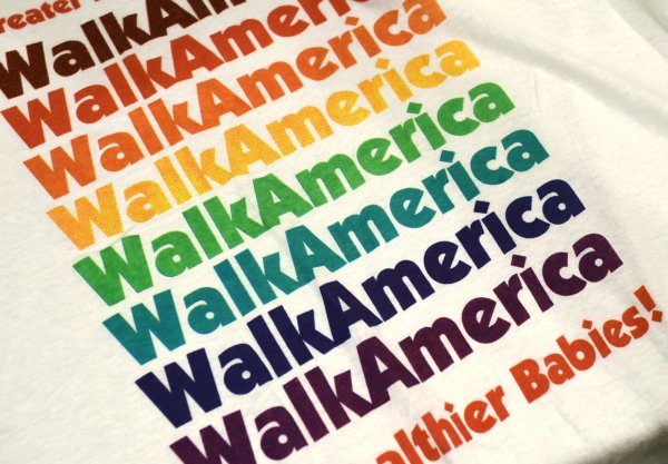 画像5: 【デッドストック】90's【USA製】【ビンテージ】ヘインズ【hanes】【WALK America】白【Ｔシャツ】【サイズXL】  (5)