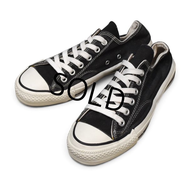 画像1: 【80's】ビンテージ【USA製】サイド当て布付き【コンバース】黒【CONVERSE】【チャックテイラー】【オールスター】US6 約24.5cm (1)