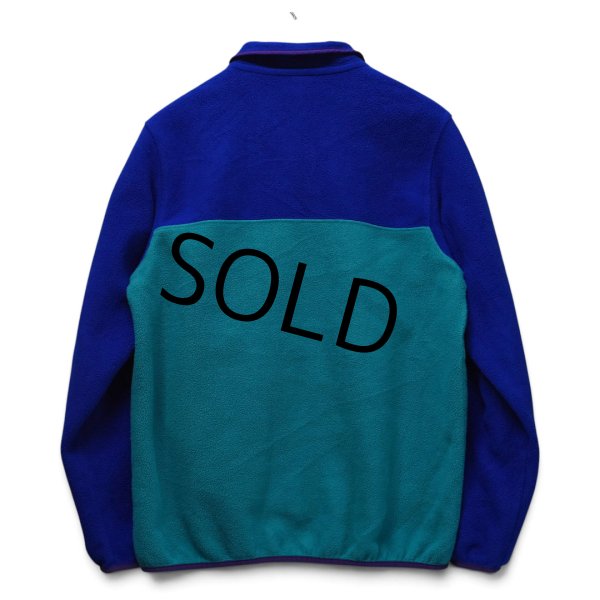 画像4: 【パタゴニア】【patagonia】【シンチラ】【スナップT】【フリースジャケット】【青×エメラルド】【サイズL】  (4)