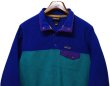 画像1: 【パタゴニア】【patagonia】【シンチラ】【スナップT】【フリースジャケット】【青×エメラルド】【サイズL】  (1)