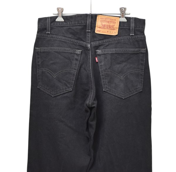 画像5: 【90’s】【ビンテージ】【USA製】【リーバイス】【Levi’s】【550】後染め【ブラック】【デニムパンツ】【W32】  (5)