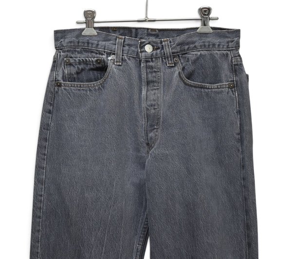 画像1: ビンテージ【80’s】【USA製】【リーバイス】【Levi’s】【501】【先染めブラック】【デニムパンツ】ブラックデニム【W31】  (1)