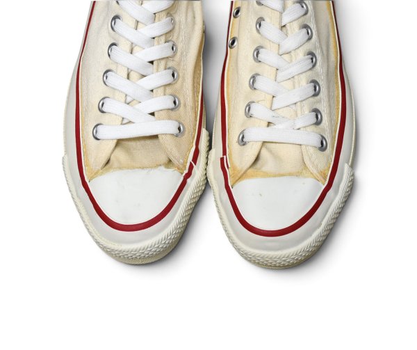 画像6: 程度良好!!【80’s】【ビンテージ】【USA製】【コンバース】【Converse】【オールスター】【チャックテイラー】サイド当て布付き【サイドステッチ】【白】【US6】約24.5cm  (6)
