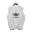 画像1: 【デッドストック】【アディダス】【adidas】【トレフォイルロゴ】スウェット【ノースリーブ】ベスト【白】【サイズL】  (1)