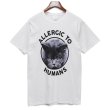 画像3: ビンテージ【00’s】【猫】黒猫【ALLERGIC TO HUMANS】【プリントTシャツ】【白】【サイズM】 (3)