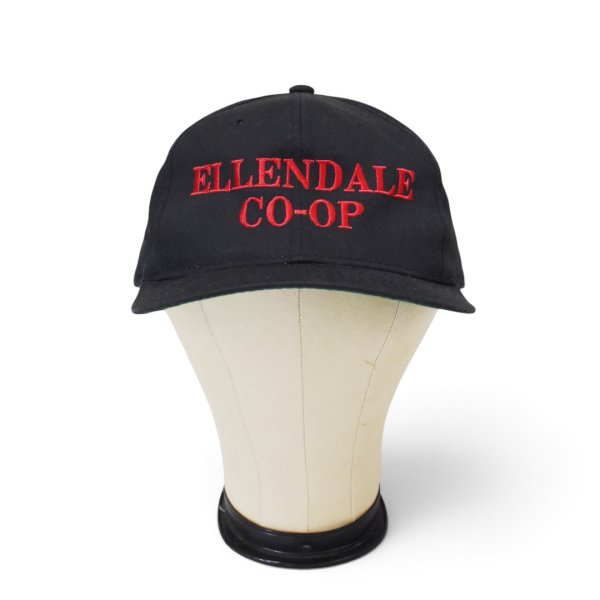 画像1: ビンテージ【YUPOONG】【ELLENDALE CO-OP】【企業キャップ】【黒×赤】【スナップバック】【フリーサイズ】 (1)