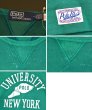 画像2: 【ほぼ未使用】【ポロ ラルフローレン】【Polo Ralph Lauren】【UNIVERSITY NEW YORK】【フロッキープリント】ビンテージ加工【前V】【緑】【スウェット】【サイズM】  (2)