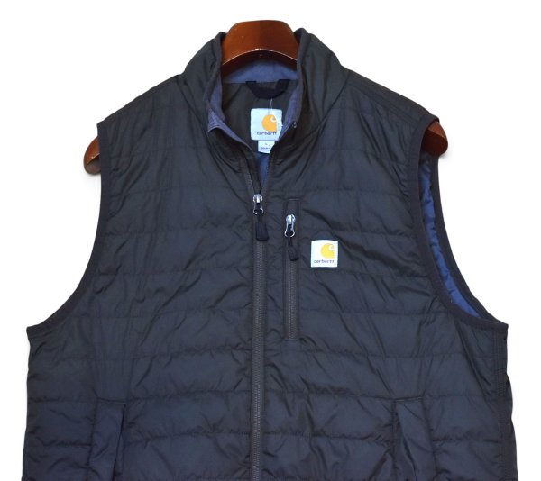 画像1: 程度良好【カーハート】【Carhartt】【チャコールグレー】【中綿入りベスト】ダウンベスト【サイズL】  (1)