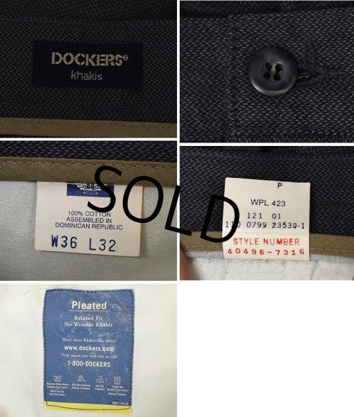 画像2: 【90’s】ビンテージ【ドッカーズ】【DOCKERS】【グレー】【2タック】【コットンパンツ】スラックス【W36】  (2)