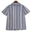 画像1: ビンテージ【ピエールカルダン】【pierre cardin】【ベージュ×青】【チェック】【半袖シャツ】【サイズS】 (1)