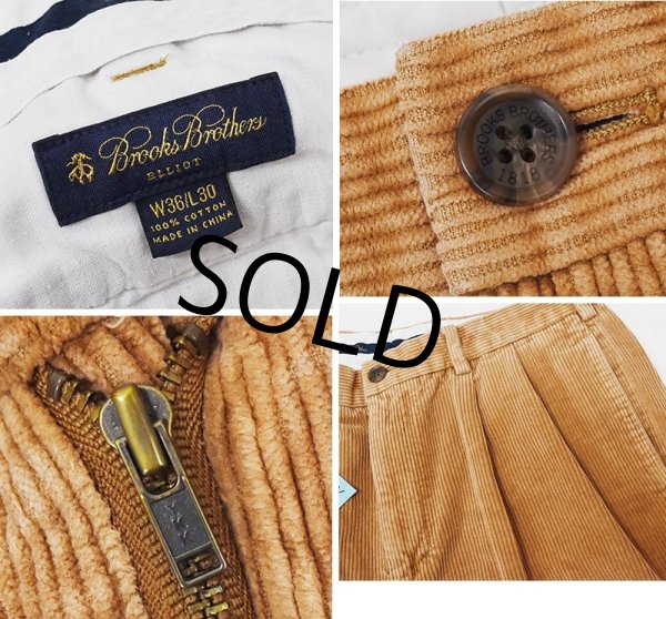 画像2: 【90’s】ビンテージ【ブルックスブラザーズ】【Brooks Brothers】【エリオット】【コーデュロイパンツ】【ブラウン】【W36】 (2)