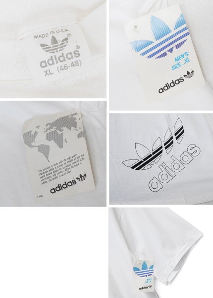 画像2: 【デッドストック】90's【USA製】【アディダス】【adidas】【トレフォイルロゴ】シングルステッチ【Tシャツ】【白】【サイズXL】 (2)