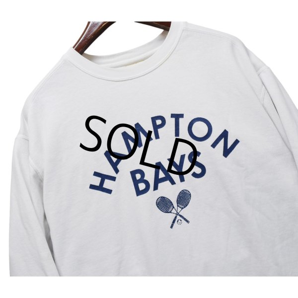 画像3: ビンテージ【COMFORT COLORS】【HAMPTON BAYS】【テニス】プリント【スウェット】【白】【サイズL】 (3)