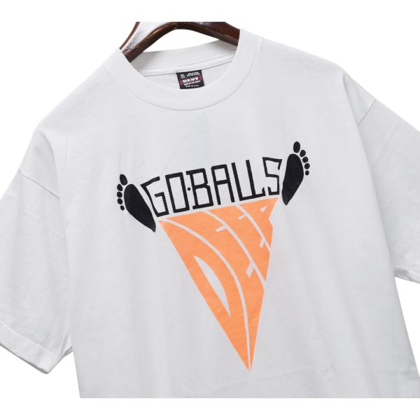 画像1: 【ほぼ未使用】【90’s】【USA製】【FRUIT OF THE LOOM】【BEST】【GO BALLS DEEP】シングルステッチ【Tシャツ】【白】【サイズXL】 (1)